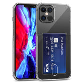 TPU Transparent Protective Case with Card Slots, For iPhone 12, For iPhone 12 Mini